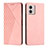 Coque Portefeuille Livre Cuir Etui Clapet Y02X pour Motorola Moto G53 5G Or Rose