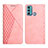 Coque Portefeuille Livre Cuir Etui Clapet Y02X pour Motorola Moto G60 Or Rose