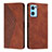 Coque Portefeuille Livre Cuir Etui Clapet Y02X pour OnePlus Nord CE 2 5G Marron