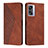 Coque Portefeuille Livre Cuir Etui Clapet Y02X pour OnePlus Nord N300 5G Marron