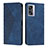 Coque Portefeuille Livre Cuir Etui Clapet Y02X pour Oppo K10 5G India Bleu