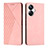 Coque Portefeuille Livre Cuir Etui Clapet Y02X pour Realme 10 Pro+ Plus 5G Or Rose