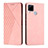 Coque Portefeuille Livre Cuir Etui Clapet Y02X pour Realme 7i RMX2193 Or Rose