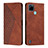 Coque Portefeuille Livre Cuir Etui Clapet Y02X pour Realme C21Y Marron