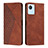 Coque Portefeuille Livre Cuir Etui Clapet Y02X pour Realme C30s Marron