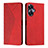 Coque Portefeuille Livre Cuir Etui Clapet Y02X pour Realme C55 Rouge