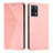 Coque Portefeuille Livre Cuir Etui Clapet Y02X pour Realme Q5 5G Or Rose