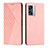 Coque Portefeuille Livre Cuir Etui Clapet Y02X pour Realme V23 5G Or Rose