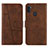 Coque Portefeuille Livre Cuir Etui Clapet Y02X pour Samsung Galaxy A11 Marron