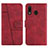 Coque Portefeuille Livre Cuir Etui Clapet Y02X pour Samsung Galaxy A30 Rouge