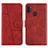 Coque Portefeuille Livre Cuir Etui Clapet Y02X pour Samsung Galaxy M11 Rouge