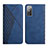 Coque Portefeuille Livre Cuir Etui Clapet Y02X pour Samsung Galaxy S20 FE 4G Bleu