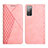 Coque Portefeuille Livre Cuir Etui Clapet Y02X pour Samsung Galaxy S20 FE 4G Or Rose