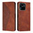 Coque Portefeuille Livre Cuir Etui Clapet Y02X pour Xiaomi Redmi 10 India Marron