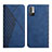 Coque Portefeuille Livre Cuir Etui Clapet Y02X pour Xiaomi Redmi Note 10 5G Bleu
