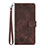 Coque Portefeuille Livre Cuir Etui Clapet Y03B pour Google Pixel 6a 5G Marron