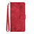 Coque Portefeuille Livre Cuir Etui Clapet Y03B pour Huawei Enjoy 50 Rouge