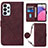 Coque Portefeuille Livre Cuir Etui Clapet Y03B pour Samsung Galaxy A73 5G Vin Rouge