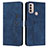 Coque Portefeuille Livre Cuir Etui Clapet Y03X pour Motorola Moto E20 Bleu