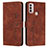 Coque Portefeuille Livre Cuir Etui Clapet Y03X pour Motorola Moto E20 Marron