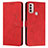 Coque Portefeuille Livre Cuir Etui Clapet Y03X pour Motorola Moto E20 Rouge