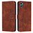 Coque Portefeuille Livre Cuir Etui Clapet Y03X pour Motorola Moto E22S Marron