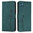 Coque Portefeuille Livre Cuir Etui Clapet Y03X pour Motorola Moto E32 India Vert