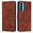 Coque Portefeuille Livre Cuir Etui Clapet Y03X pour Motorola Moto Edge 20 5G Marron