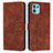 Coque Portefeuille Livre Cuir Etui Clapet Y03X pour Motorola Moto Edge 20 Lite 5G Marron