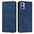 Coque Portefeuille Livre Cuir Etui Clapet Y03X pour Motorola Moto Edge 30 Lite 5G Bleu