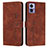 Coque Portefeuille Livre Cuir Etui Clapet Y03X pour Motorola Moto Edge 30 Lite 5G Marron