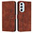 Coque Portefeuille Livre Cuir Etui Clapet Y03X pour Motorola Moto Edge 30 Pro 5G Marron