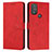 Coque Portefeuille Livre Cuir Etui Clapet Y03X pour Motorola Moto G Play Gen 2 Rouge