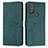 Coque Portefeuille Livre Cuir Etui Clapet Y03X pour Motorola Moto G Play Gen 2 Vert