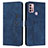 Coque Portefeuille Livre Cuir Etui Clapet Y03X pour Motorola Moto G10 Power Bleu