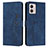 Coque Portefeuille Livre Cuir Etui Clapet Y03X pour Motorola Moto G53 5G Bleu