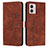 Coque Portefeuille Livre Cuir Etui Clapet Y03X pour Motorola Moto G53 5G Marron