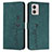 Coque Portefeuille Livre Cuir Etui Clapet Y03X pour Motorola Moto G53 5G Vert