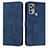 Coque Portefeuille Livre Cuir Etui Clapet Y03X pour Motorola Moto G60s Bleu