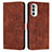 Coque Portefeuille Livre Cuir Etui Clapet Y03X pour Motorola Moto G71s 5G Marron