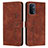 Coque Portefeuille Livre Cuir Etui Clapet Y03X pour OnePlus Nord N200 5G Marron