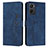 Coque Portefeuille Livre Cuir Etui Clapet Y03X pour Oppo K10 4G Bleu