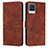 Coque Portefeuille Livre Cuir Etui Clapet Y03X pour Realme 8 4G Marron