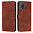 Coque Portefeuille Livre Cuir Etui Clapet Y03X pour Realme 9 5G India Marron