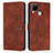 Coque Portefeuille Livre Cuir Etui Clapet Y03X pour Realme C12 Marron