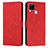 Coque Portefeuille Livre Cuir Etui Clapet Y03X pour Realme C12 Rouge