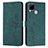 Coque Portefeuille Livre Cuir Etui Clapet Y03X pour Realme C12 Vert