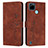 Coque Portefeuille Livre Cuir Etui Clapet Y03X pour Realme C25Y India Marron