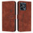 Coque Portefeuille Livre Cuir Etui Clapet Y03X pour Realme C53 India Marron