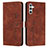 Coque Portefeuille Livre Cuir Etui Clapet Y03X pour Samsung Galaxy A04s Marron